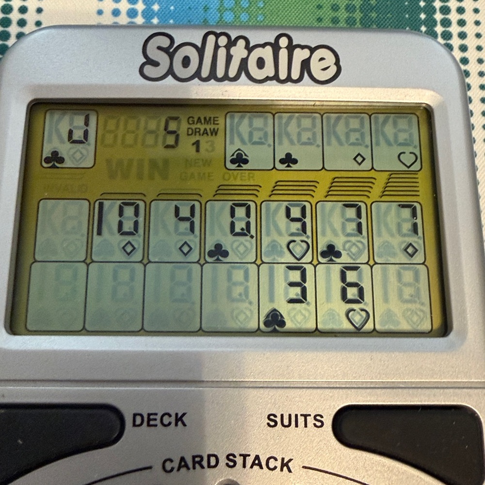 Solitaire Silver Handheld Electronic Game - Picture 4 of 4